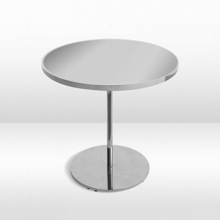 Virtu Silver Bistro Table / Silver Mirror Top view 2