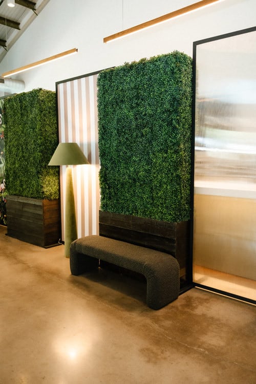 Green Velvet Lamp view 4