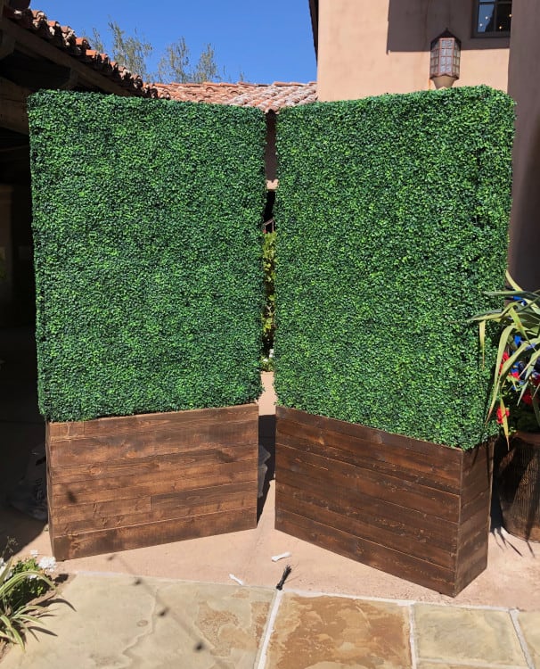 Hedge Wall - 8ft / Brown Stain Base view 3