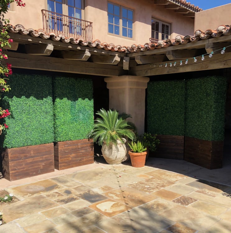 Hedge Wall - 8ft / Brown Stain Base view 4