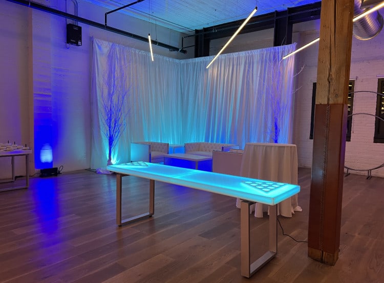 LED Glowing Beer Pong Table view 2