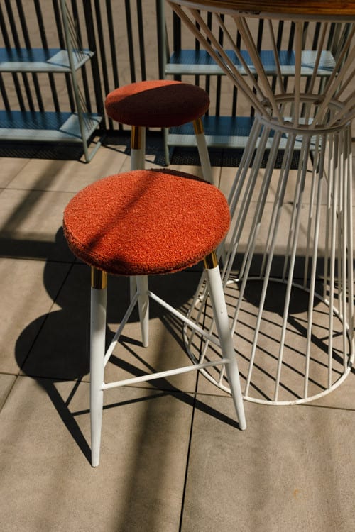 Maxwell Boucle Bar Stool - Rust view 3