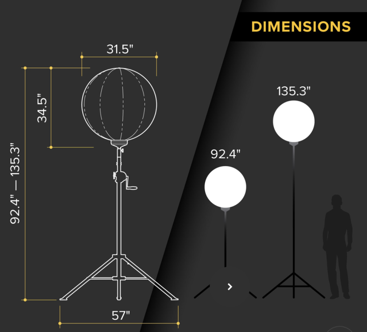 Moon Balloon Light view 3