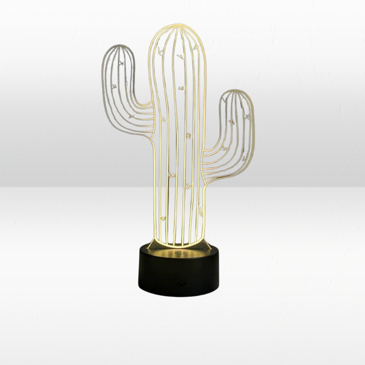 LED Cactus Table Lamp view 2