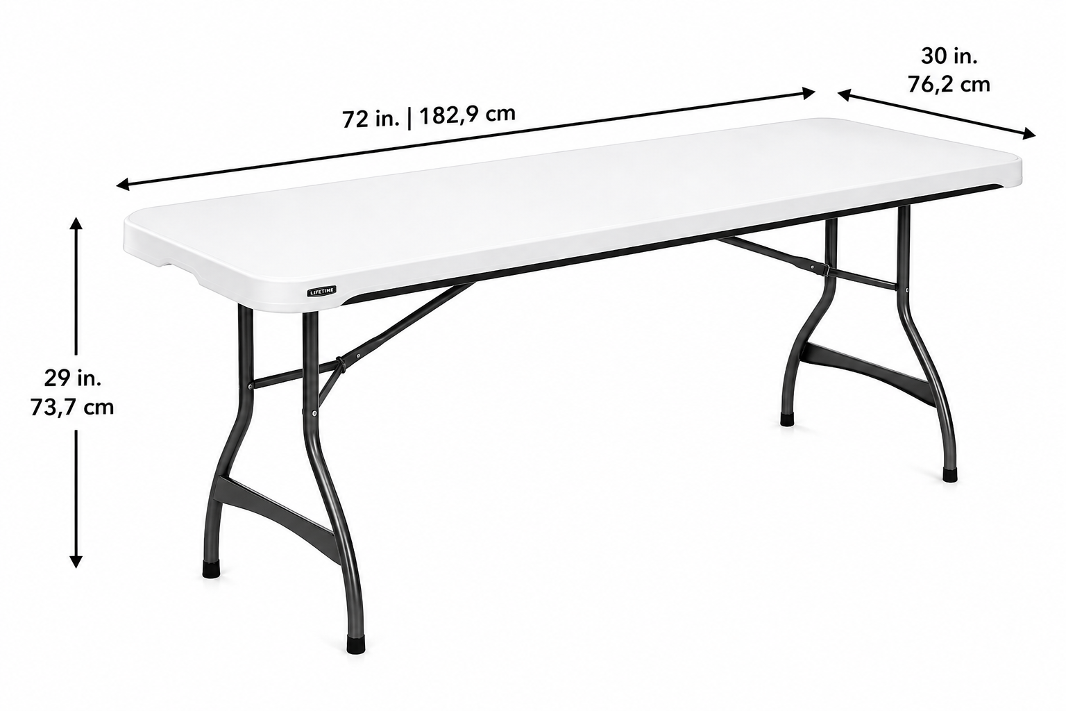 6ft  Plastic Utility Tables view 3