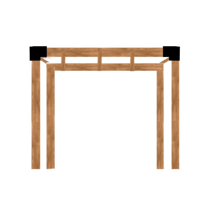 Arbor Cabana / Natural Wood - 8 x 8 x 4