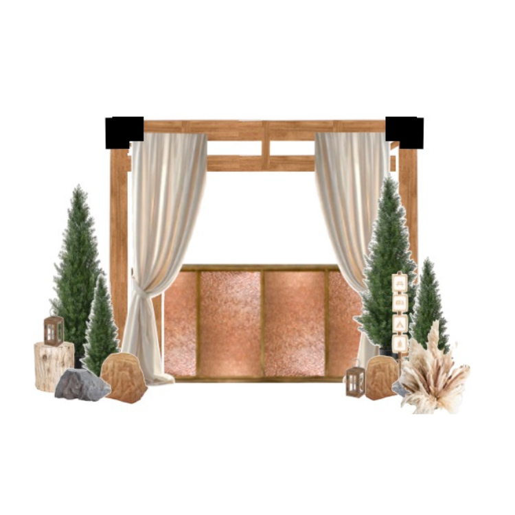Arbor Cabana / Natural Wood - 8 x 8 x 4 view 2