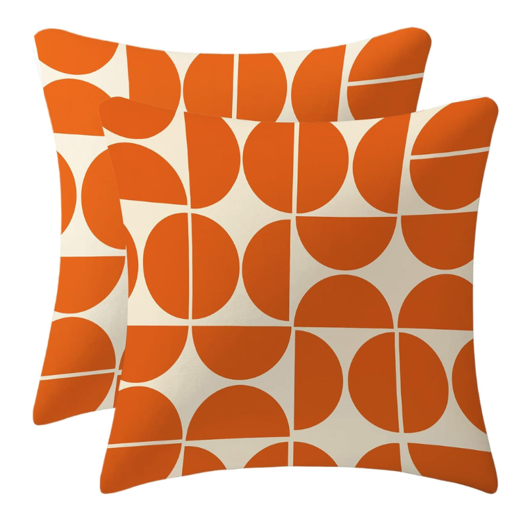 Orange Abstract Pillow