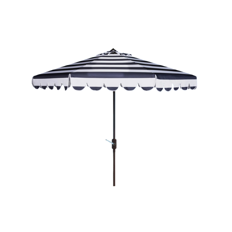 Party Umbrella - Black and White Striped