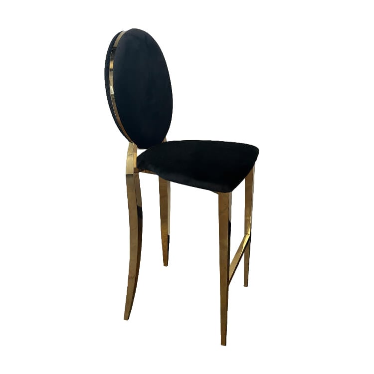 Garbo Bar Stool with Black Pads