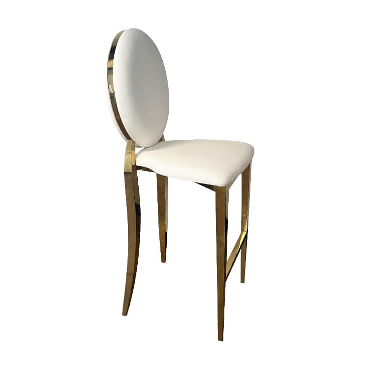 Garbo Bar Stool with Ivory Pads