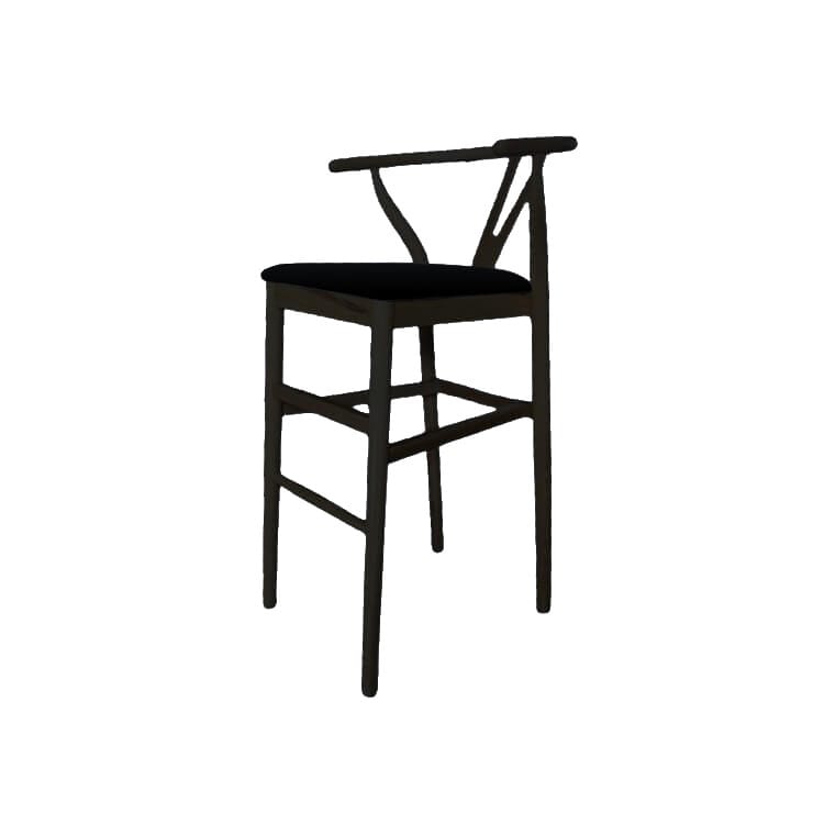 Sutton Bar Stool - Black Frame/Black Pad