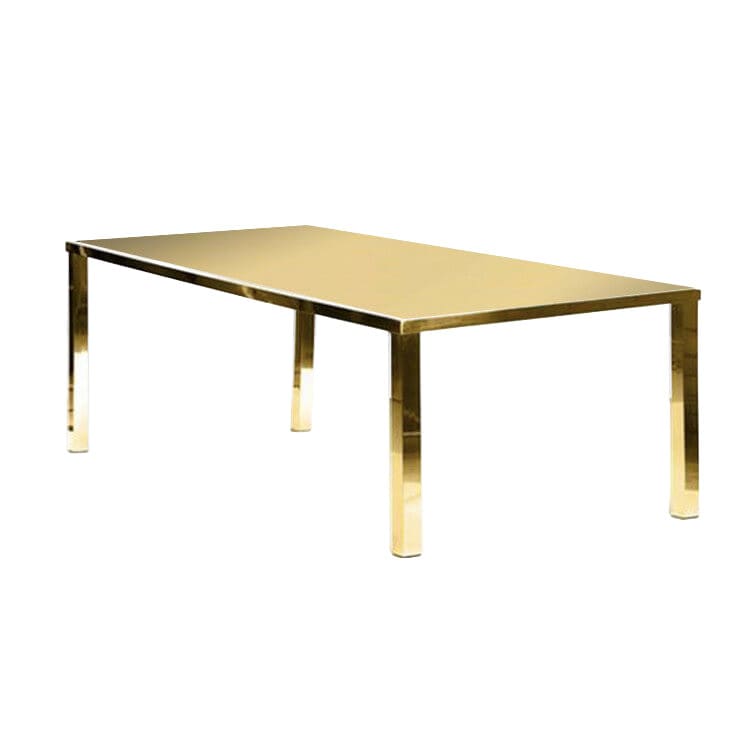 Metropolitan Dining Table - Flat Gold Frame / Gold Mirror Top