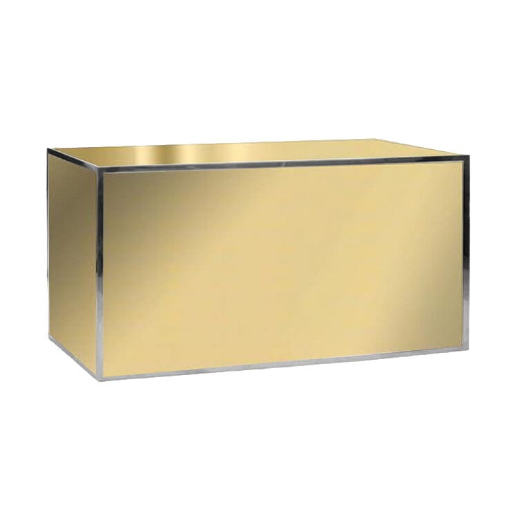 6ft Avenue Bar - Silver Frame / Gold Mirror Inserts