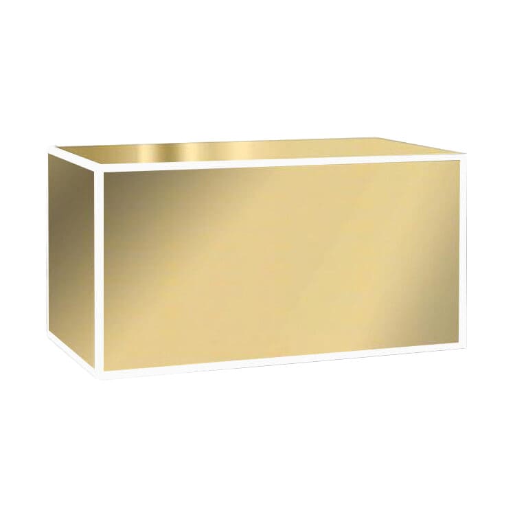 6ft Avenue Bar - White Frame / Gold Mirror Inserts