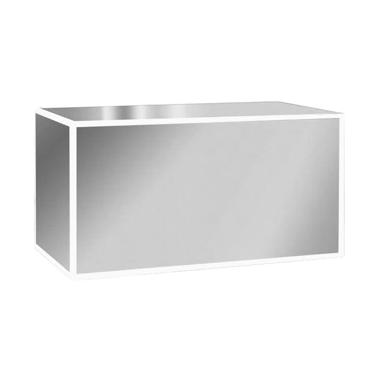 6ft Avenue Bar - White Frame / Silver Mirror Inserts