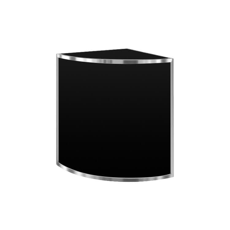 Rounded Corner Avenue Bar - Silver Frame / Black Matte Inserts