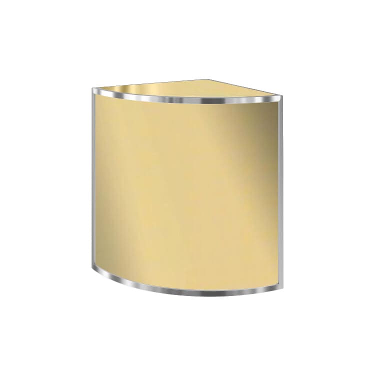 Rounded Corner Avenue Bar - Silver Frame / Gold Mirror Inserts