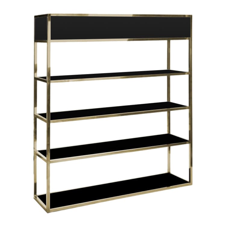Essex Barback - Flat Gold Frame / Black Matte Inserts