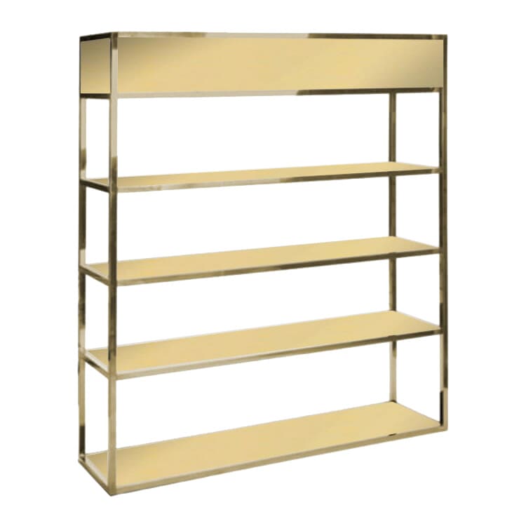 Essex Barback - Flat Gold Frame / Gold Mirror Inserts