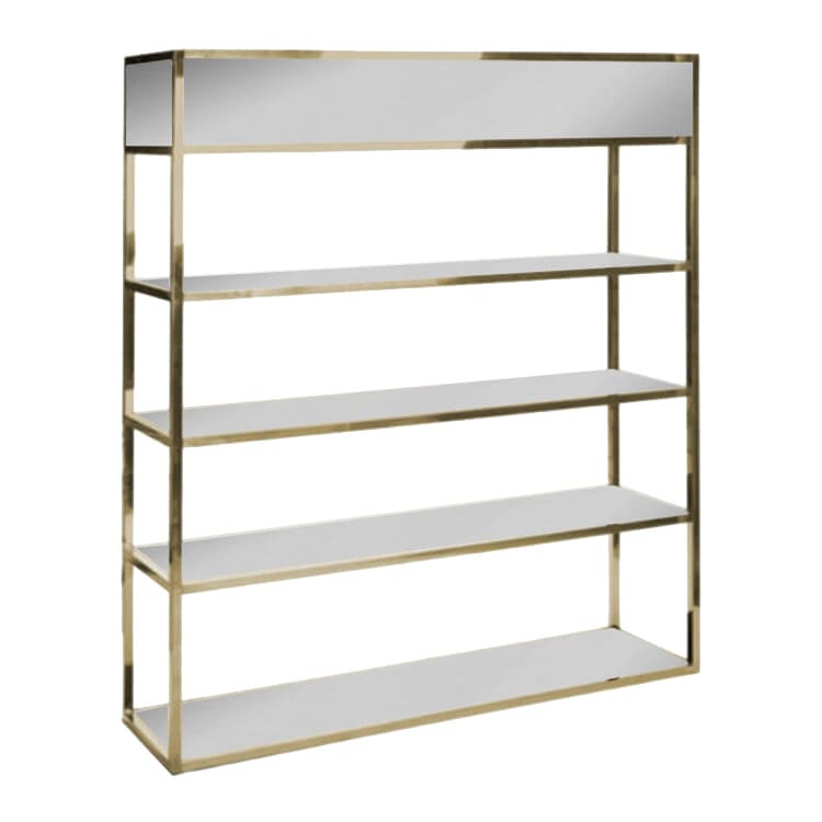 Essex Barback - Flat Gold Frame / Silver Mirror Inserts