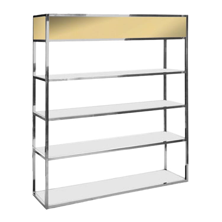 Essex Barback - Silver Frame / Gold Mirror Inserts