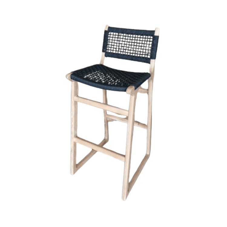 Cora Black Weave Bar Stool