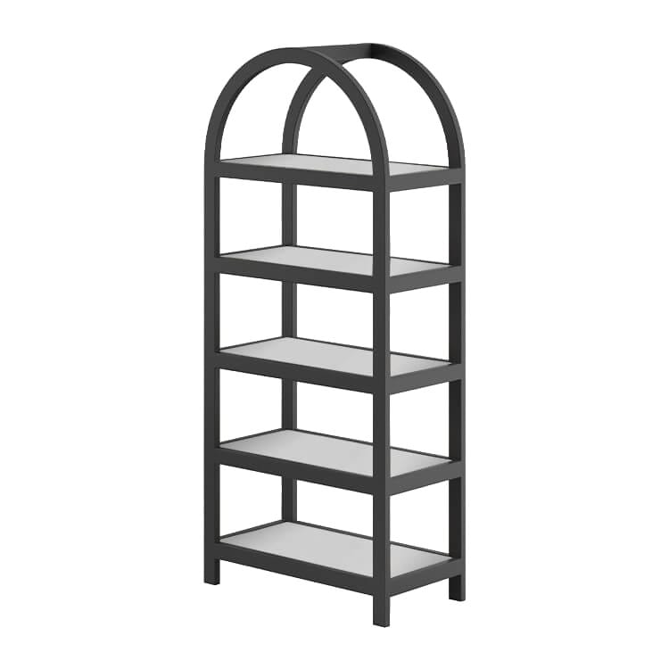 Chandler Barback - Black / Silver Mirror Shelves