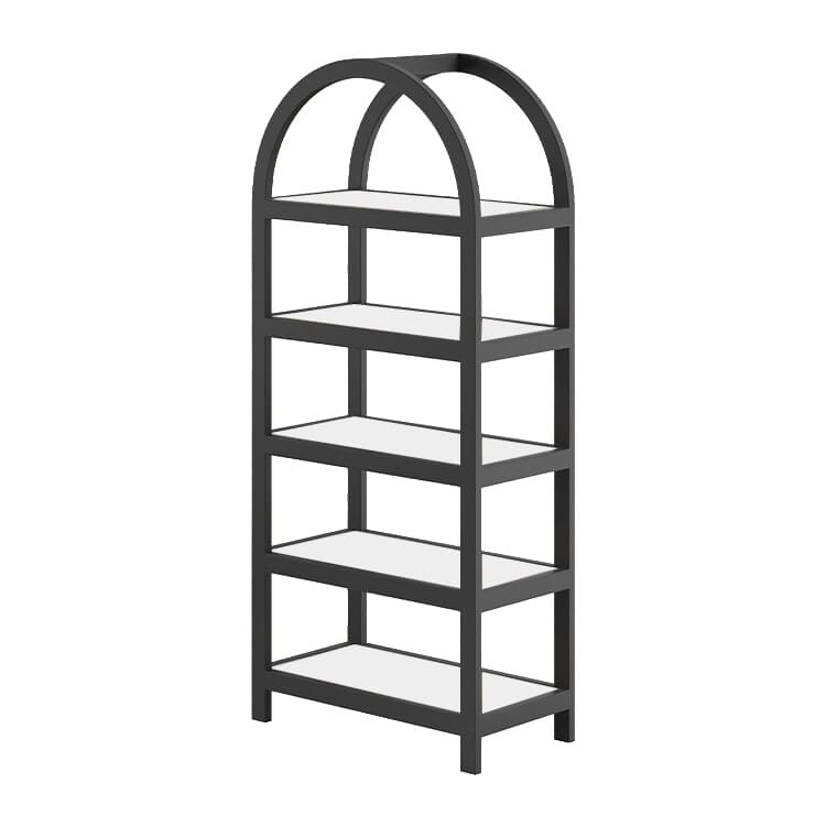 Chandler Barback - Black / White Shelves