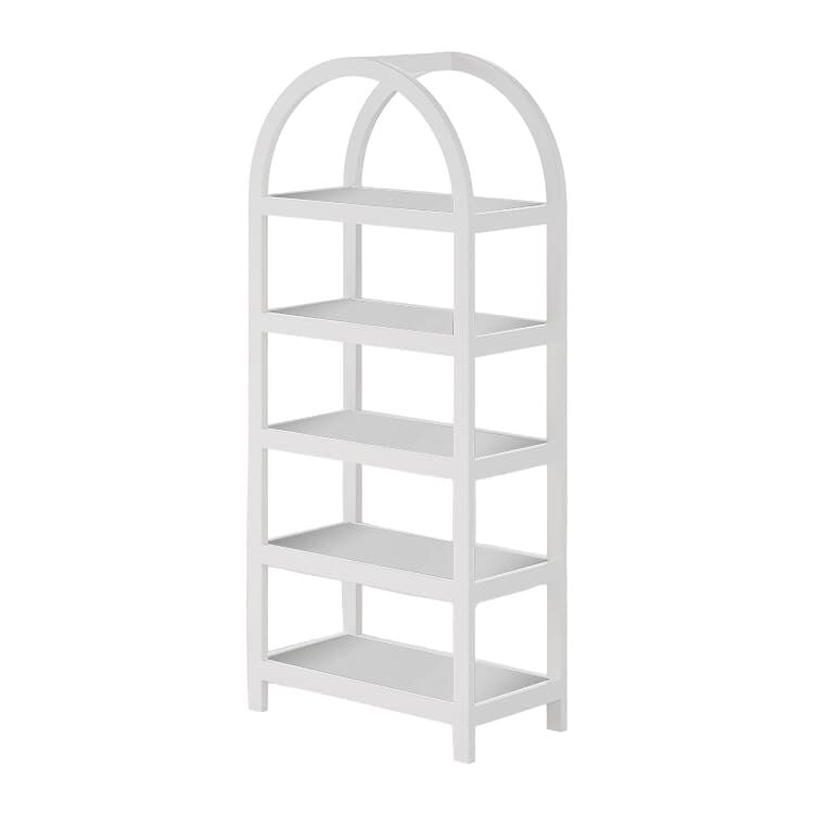 Chandler Barback - White / Silver Mirror Shelves