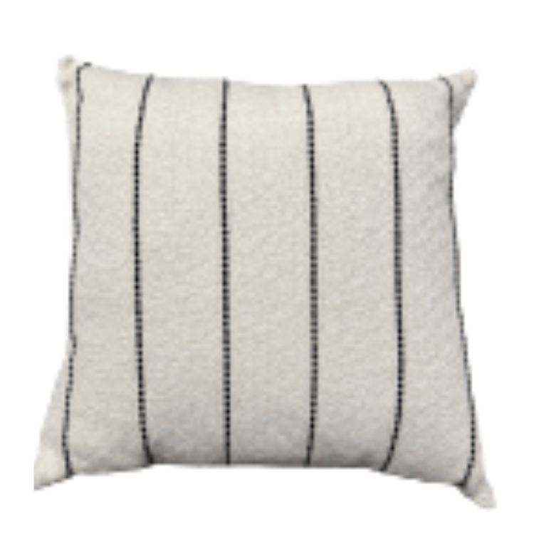 Cream & Black Stitch Pillow