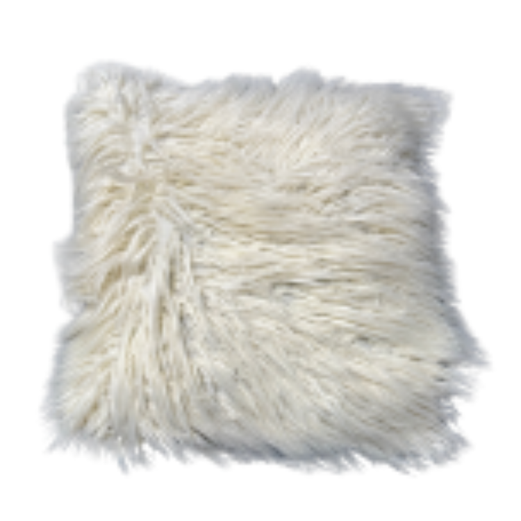 Cream Faux Fur Pillow