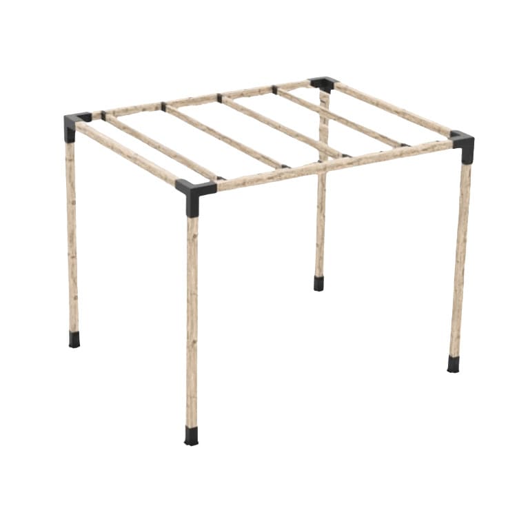 Pergola Cabana / Natural Wood - 8x8 - Slat Roof