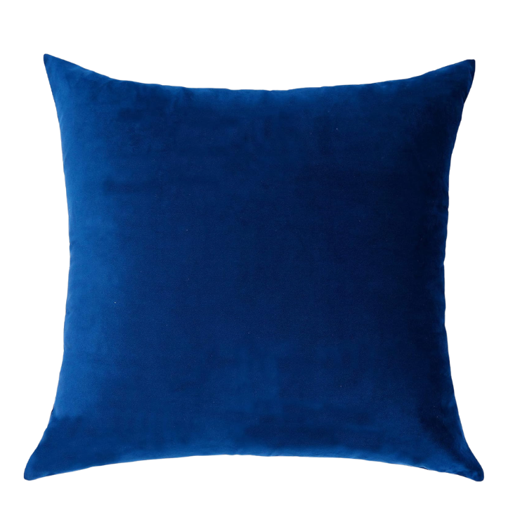 Sapphire Blue Velvet Pillow