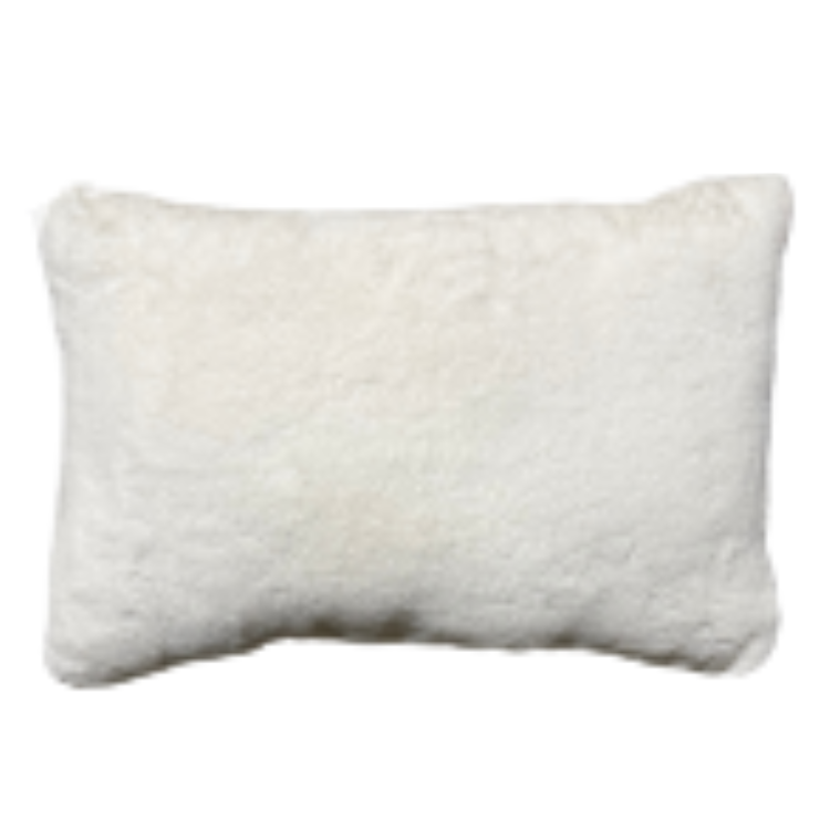 White Rectangle Plush Pillow