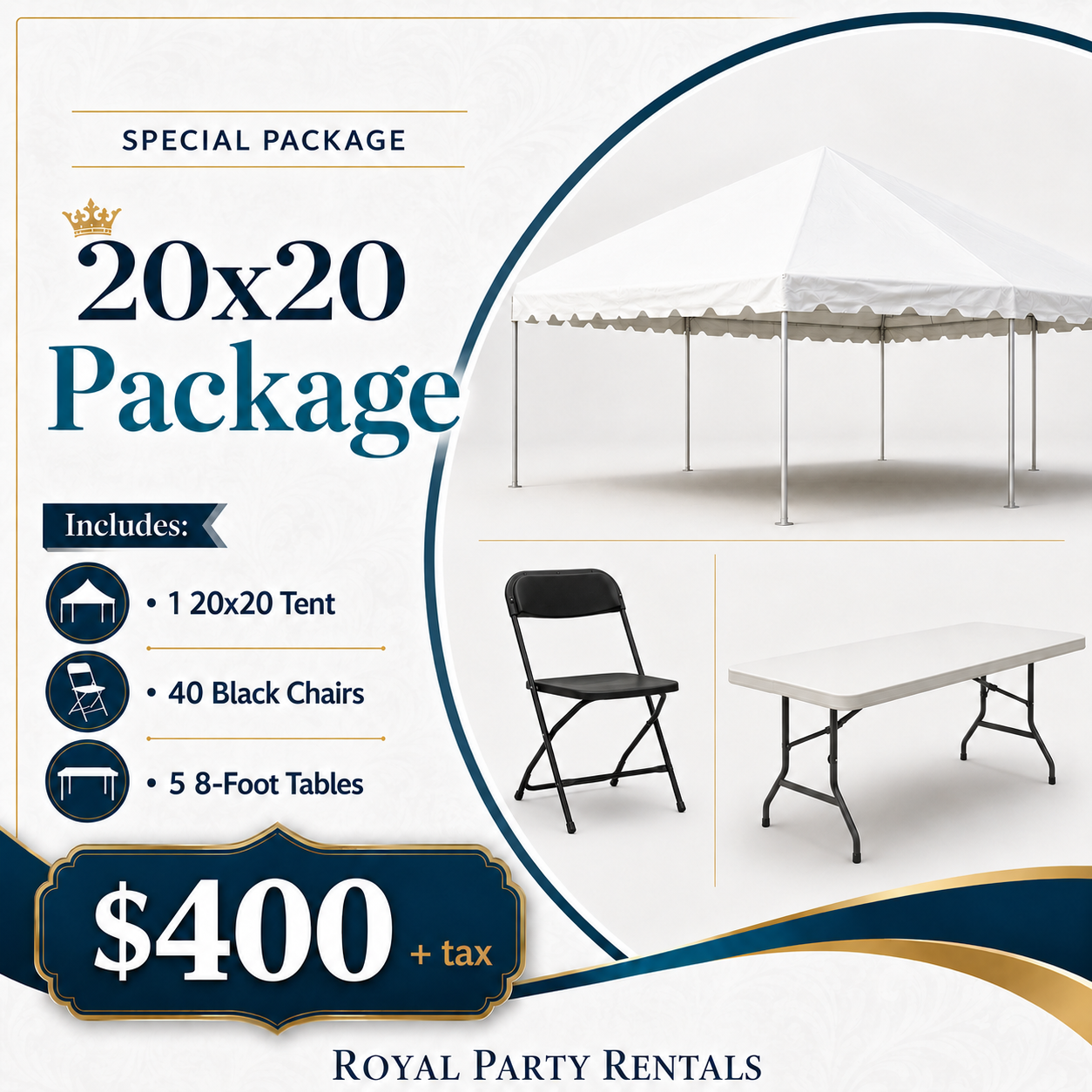 20x20 Tent Package