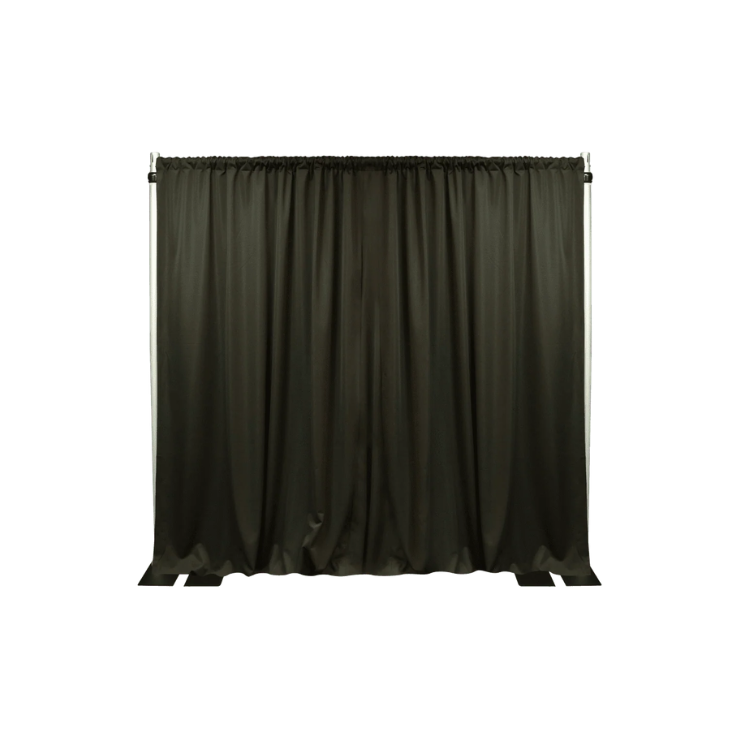 12' x 5' Pipe and Drape Package (Black Poly)