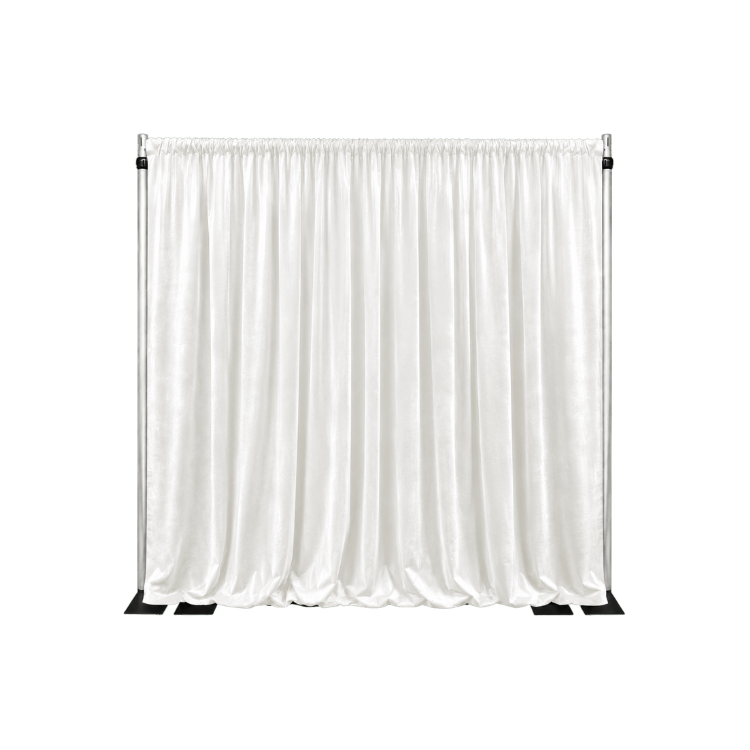 16' x 10' Pipe and Drape Package (White Velvet)