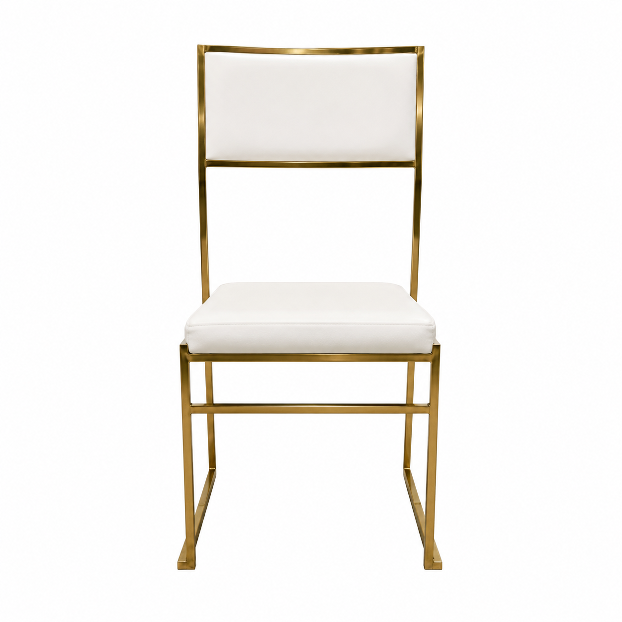 Jasper Dining Chair Gold Frame/White Pads