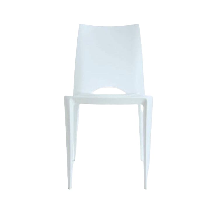 Crescent White Dining Chair