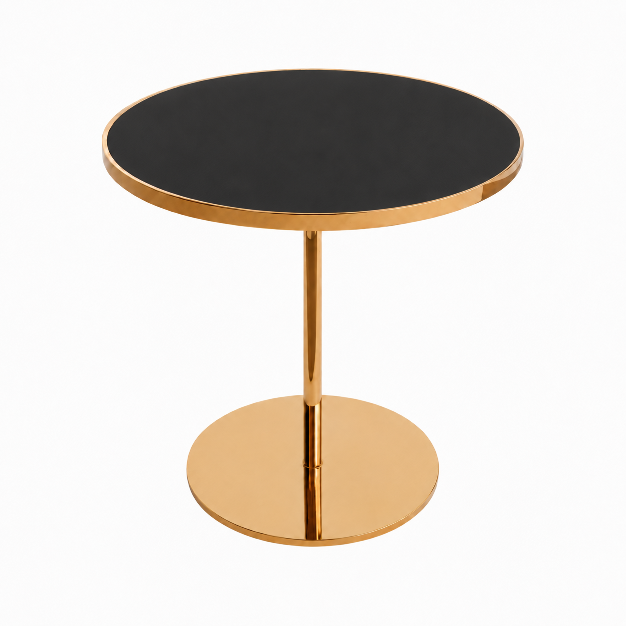 Virtu Gold Bistro Table / Black Matte Top