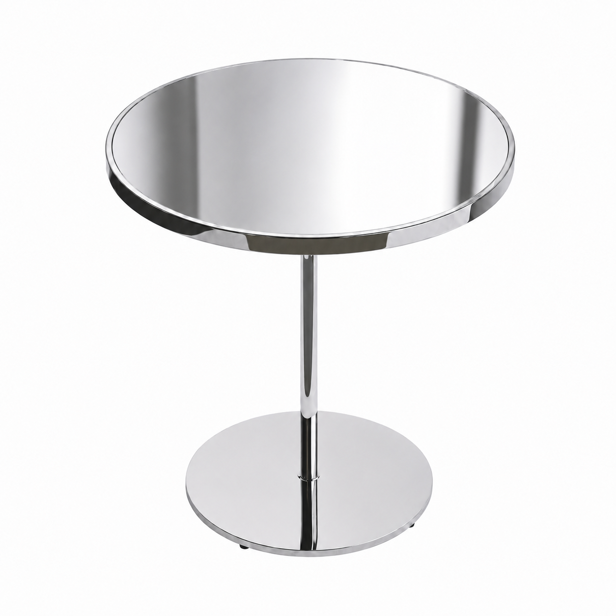 Virtu Silver Bistro Table / Silver Mirror Top