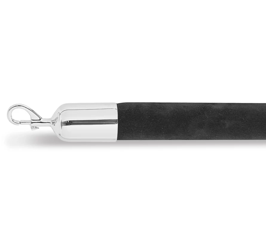 Black Stanchion Rope - Chrome Ends