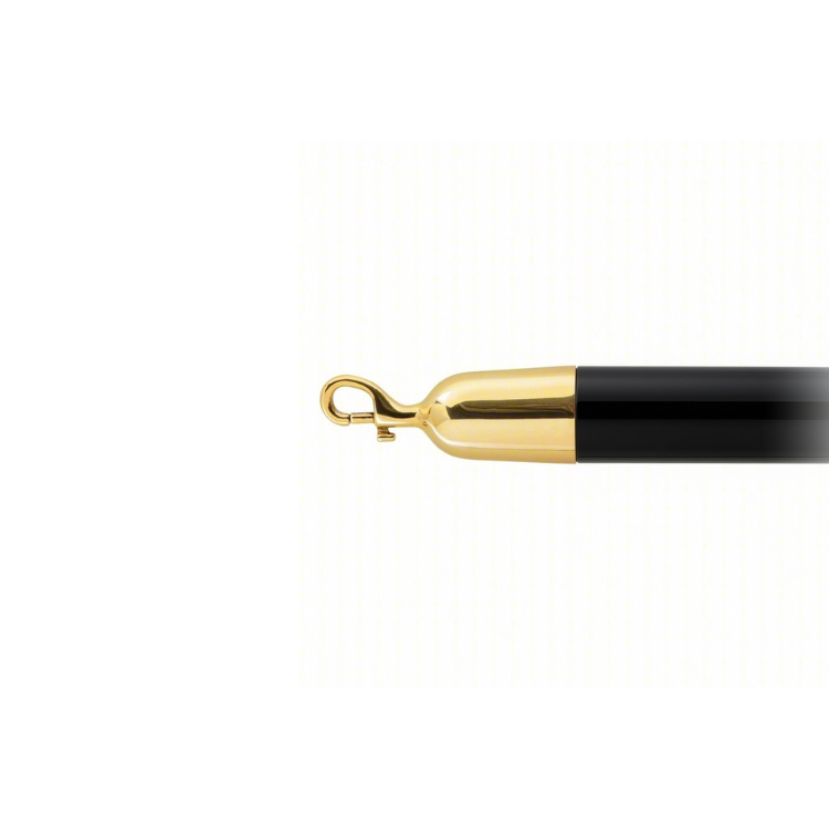Black Stanchion Rope - Gold Ends