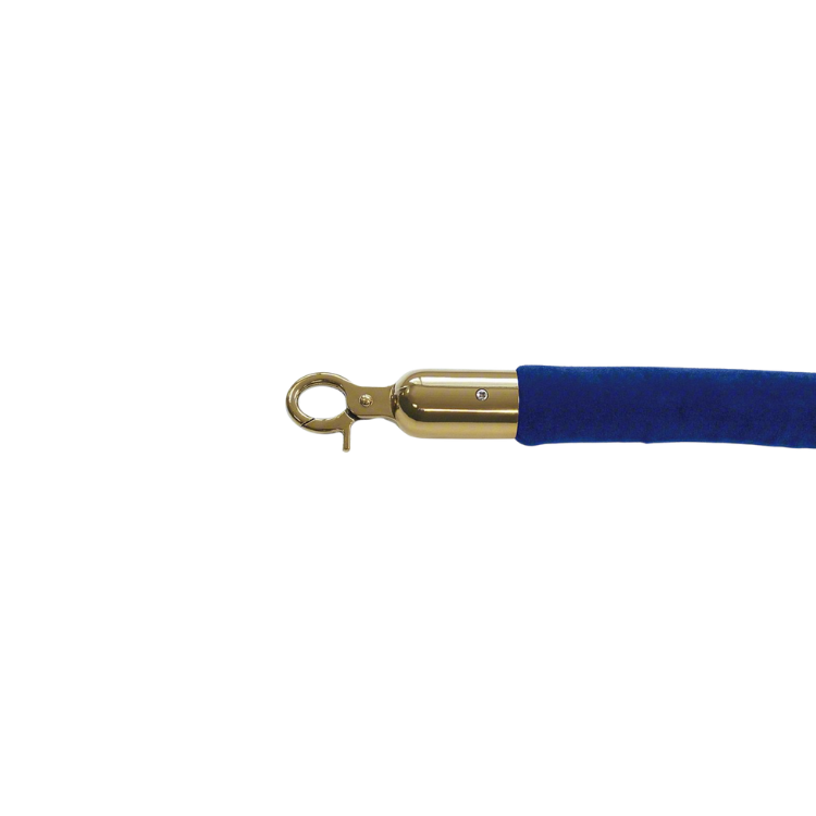 Navy Stanchion Rope - Gold Ends - 5ft Length