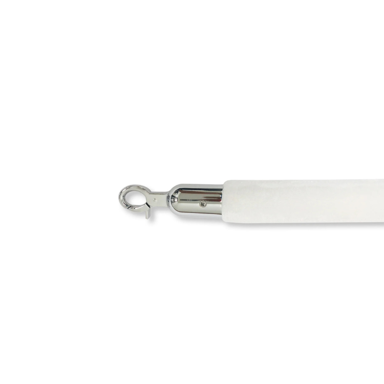 White Stanchion Rope - Chrome Ends