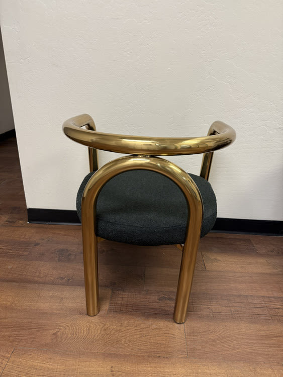 Eton Gold Accent Chair with Black Boucle Seat view 5