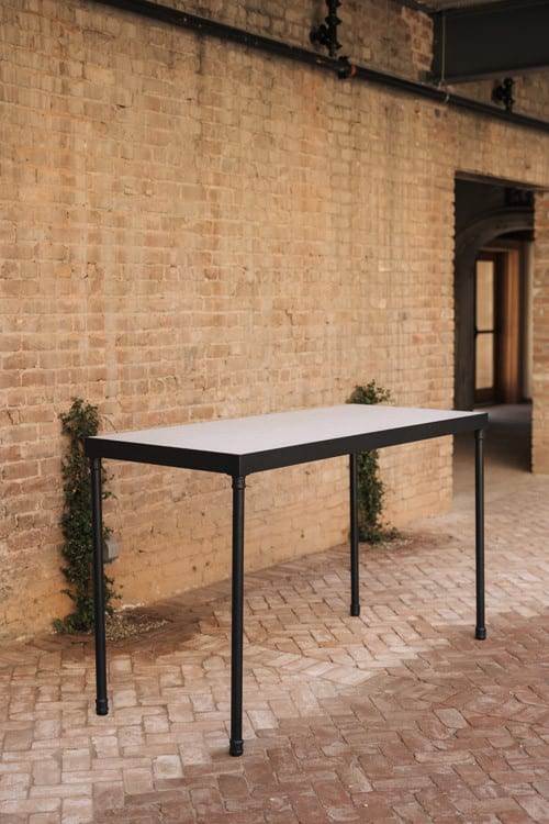 Edison Bar Table - White Wash Top view 4