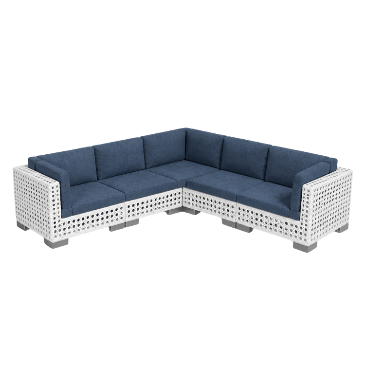 Cane Montauk - L Sofa - Sapphire