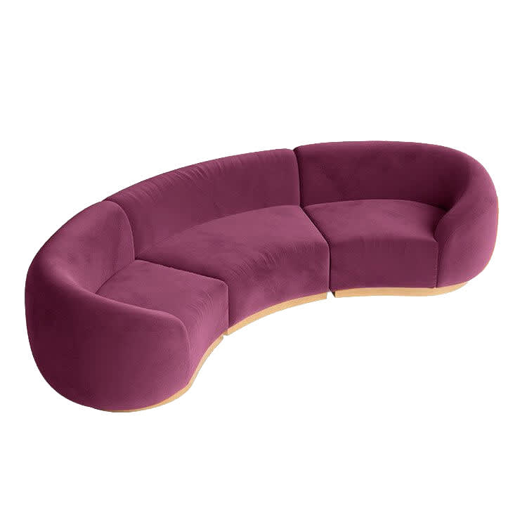Cascade Arc Sofa - Berry